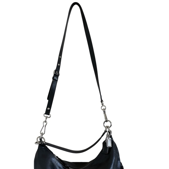 COACH Madison Hailey Black Leather Hobo Bag - Picture 8 of 11